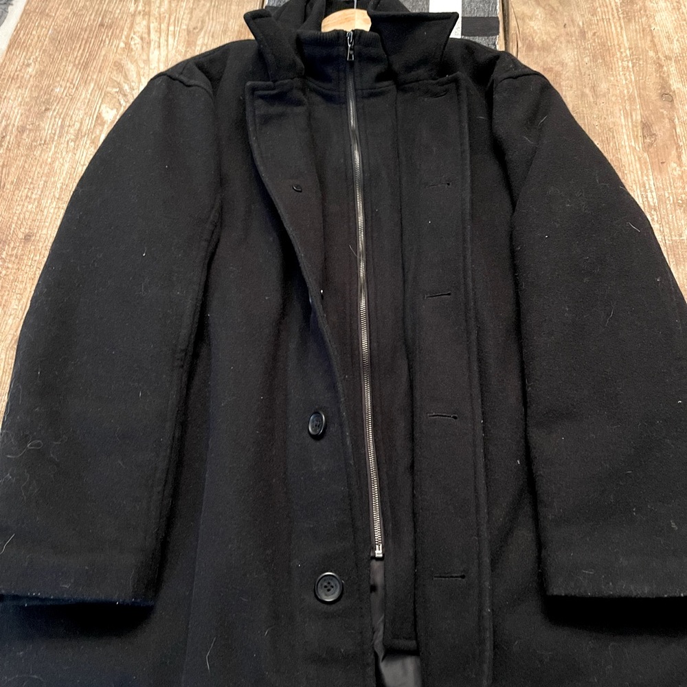 Black Mens Peacoat